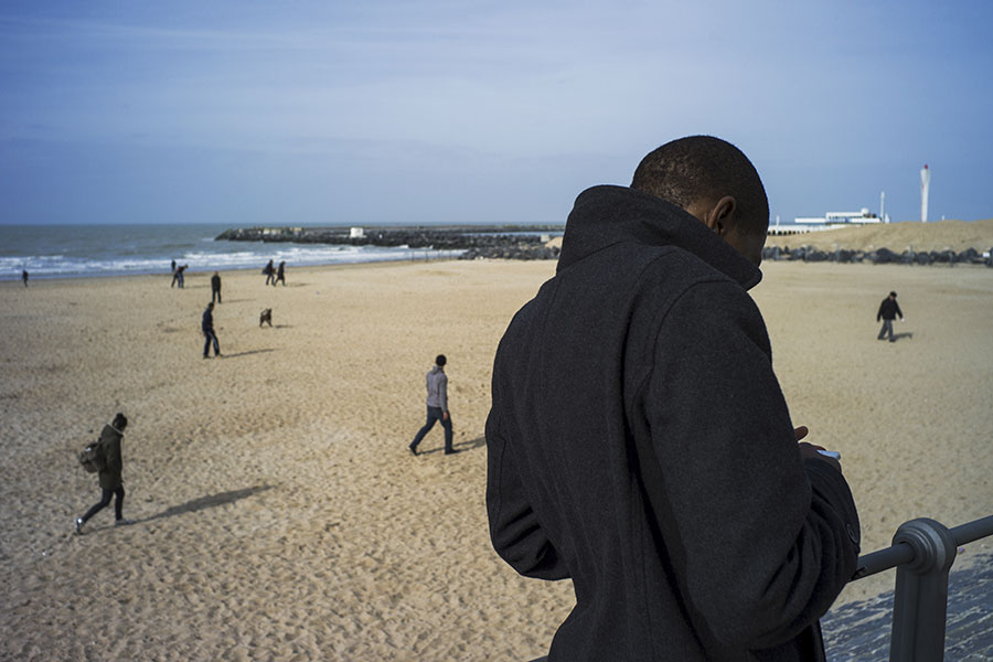 Homme noir à la côte belge