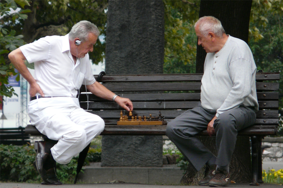 Joueurs d'echecs dans la rue
