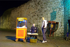 Vendeurs de popcorn dans la rue